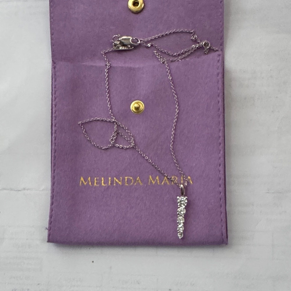 Melinda Maria ‘Oh She Fancy’ Silver and Diamondette Pendant Necklace